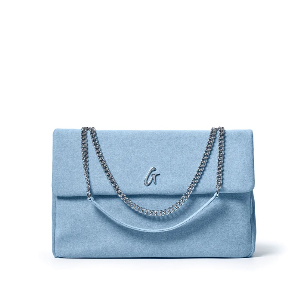 Chic Light Blue Chain Shoulder Bag